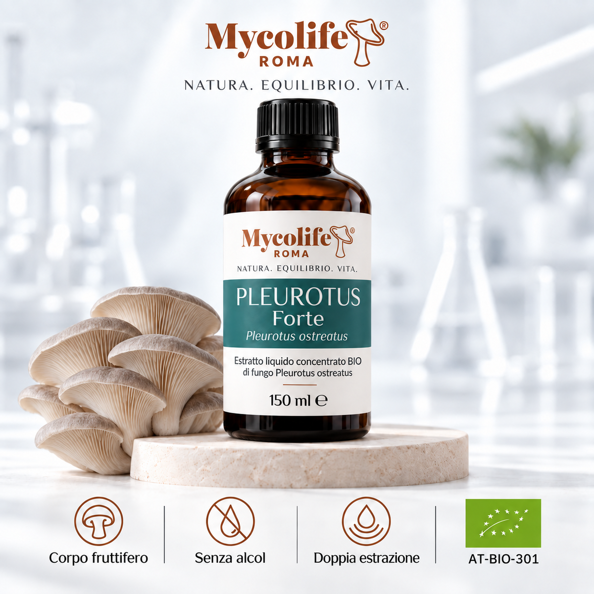 Pleurotus Ostreatus Liquid Extract FORTE 150ml | Mycolife BIO
