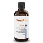 Mycolife Basic Shiitake Mushroom Extract 100ml amber bottle label BIO dual-extraction alcohol-free sugar-free vegan